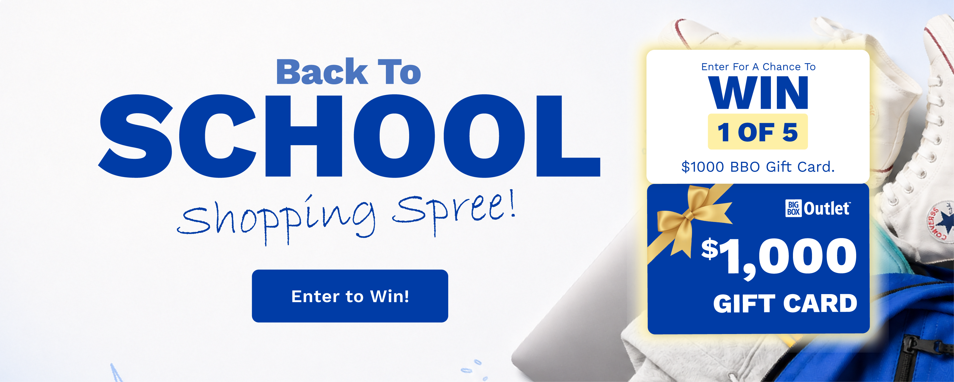 Enter to Win 1 of 5 $1000 BBO Gift Card