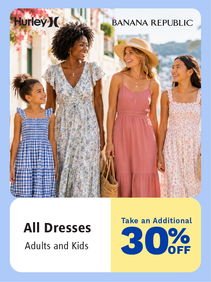 Take an additional 30% Off All Dresses.