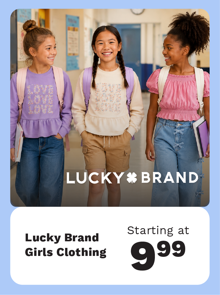 Lucky Brand Girls Clothing starting at $9.99!