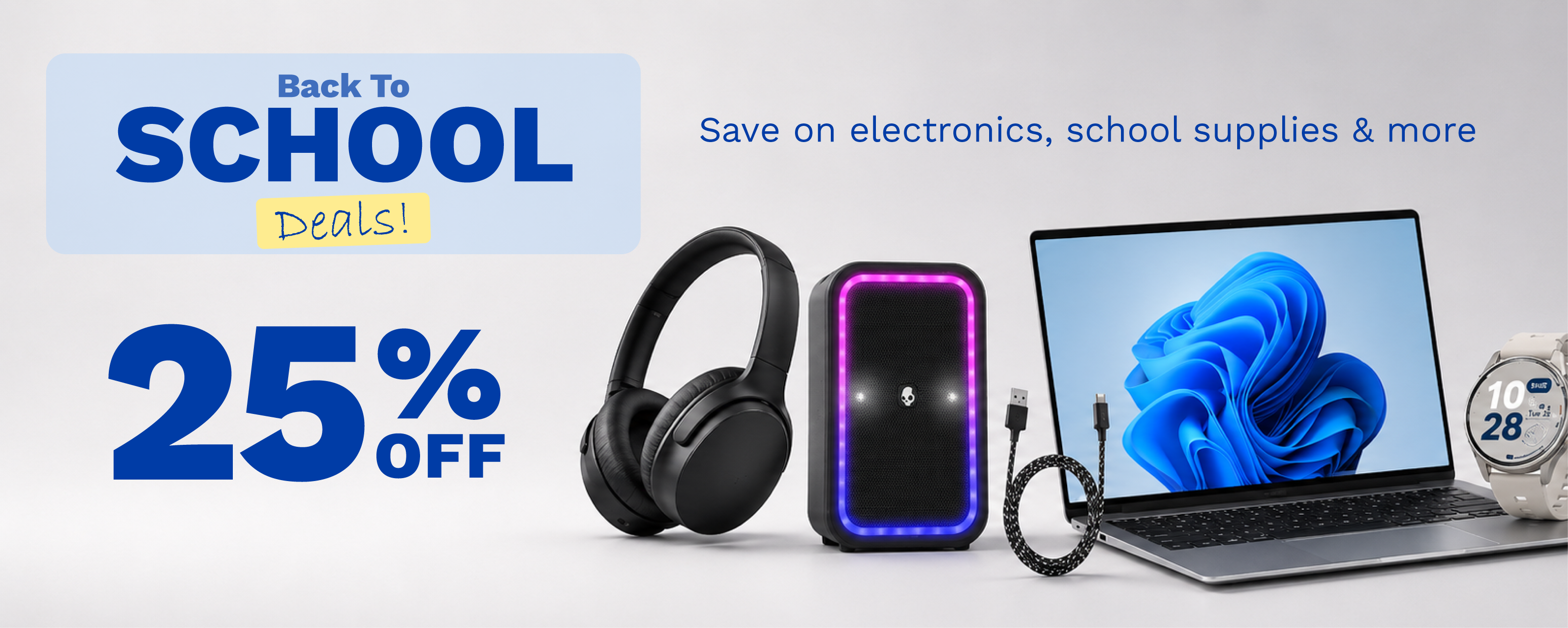 Back to School Deals! 25% Off Electronics, School Supplies & More!
