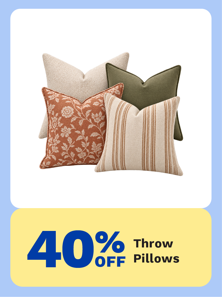 40% Off All Throw Pillows